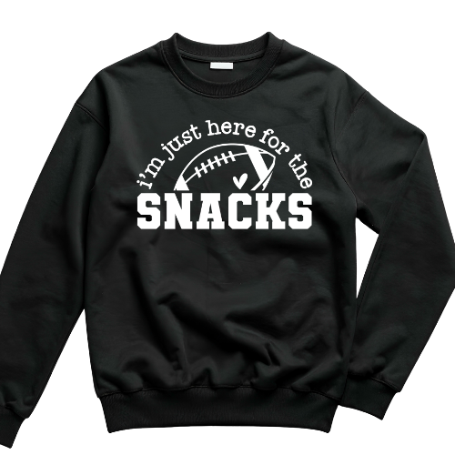 Here for the Snacks SWEATER with WHITE GRAPHIC