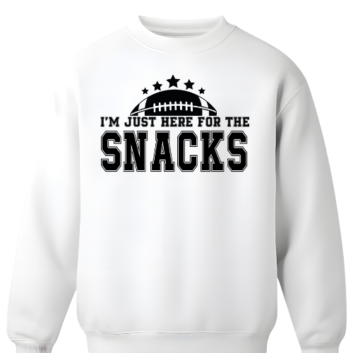 Here for the Snacks SWEATER with BLACK GRAPHIC