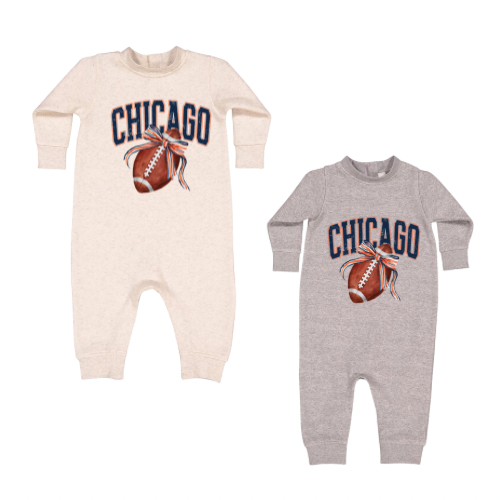 Chicago Football with Bow Bodysuit - Baby