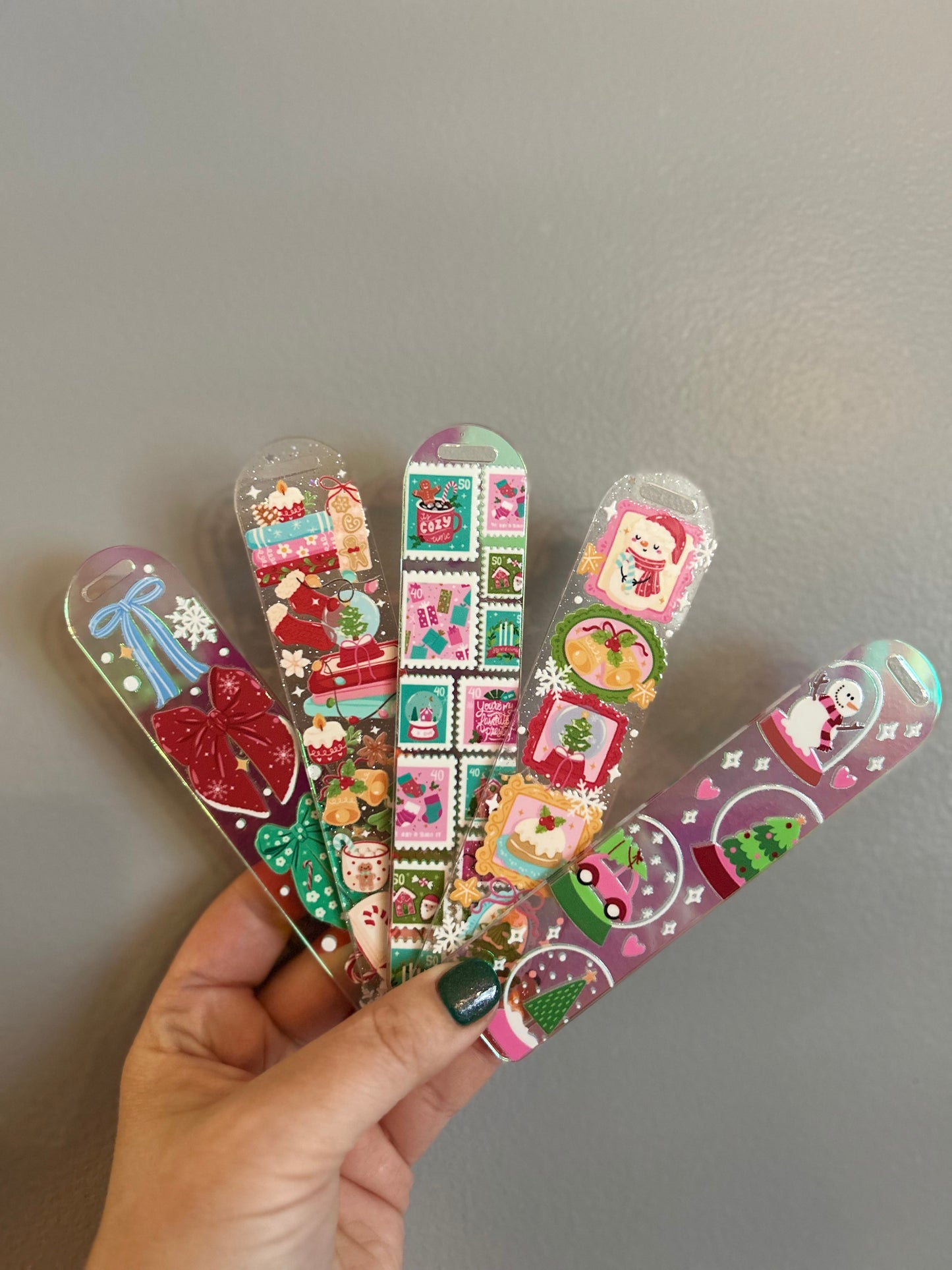 Holographic Holiday Bookmark Set 2