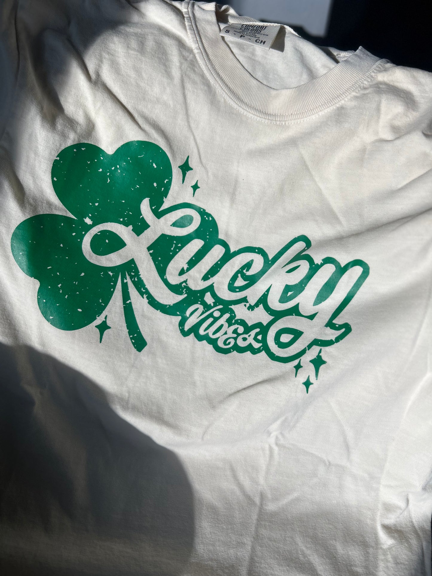 Lucky Vibes with Shamrock T-Shirt - Adult