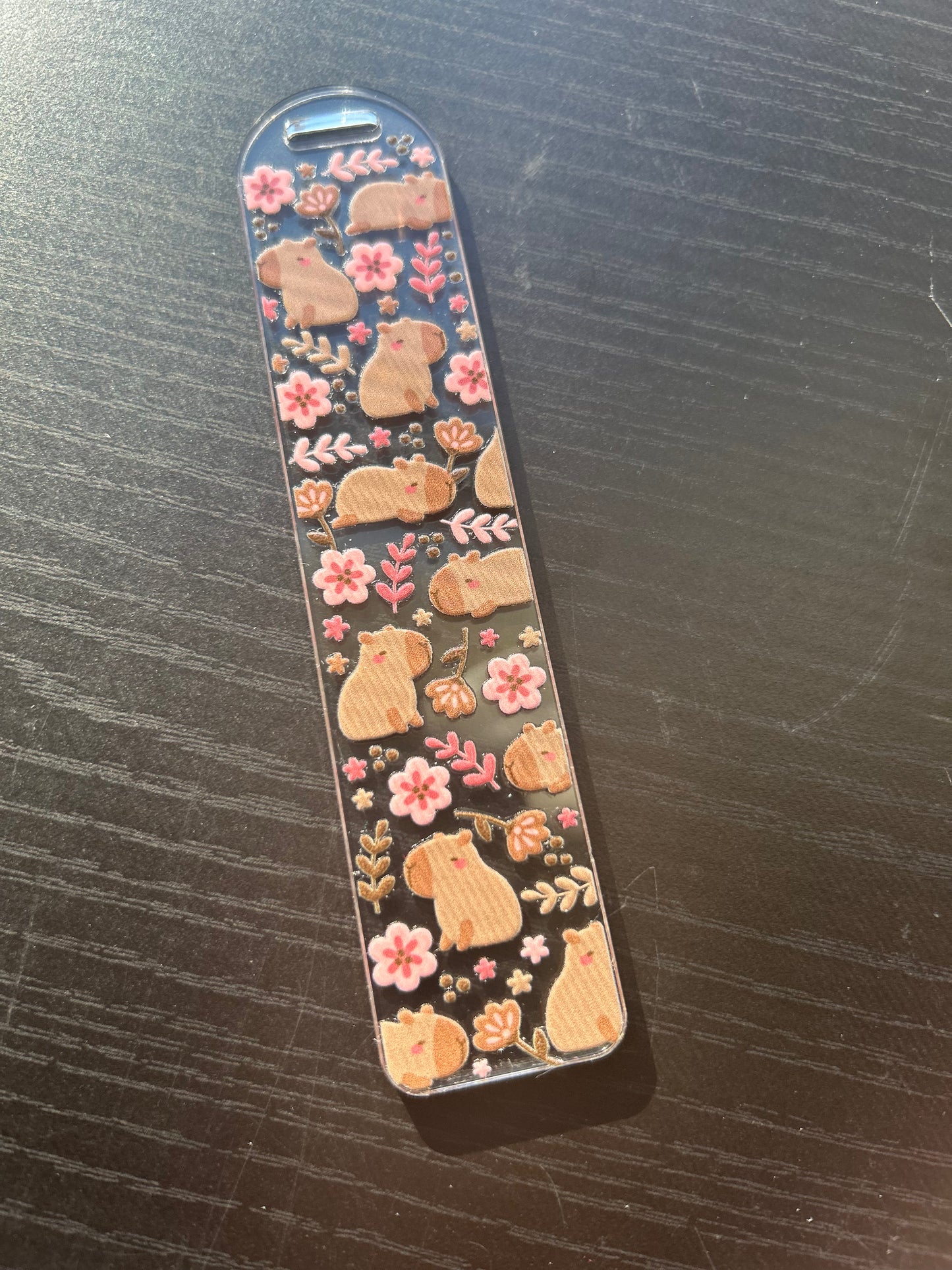 Bookmark - Capybara and Flowers