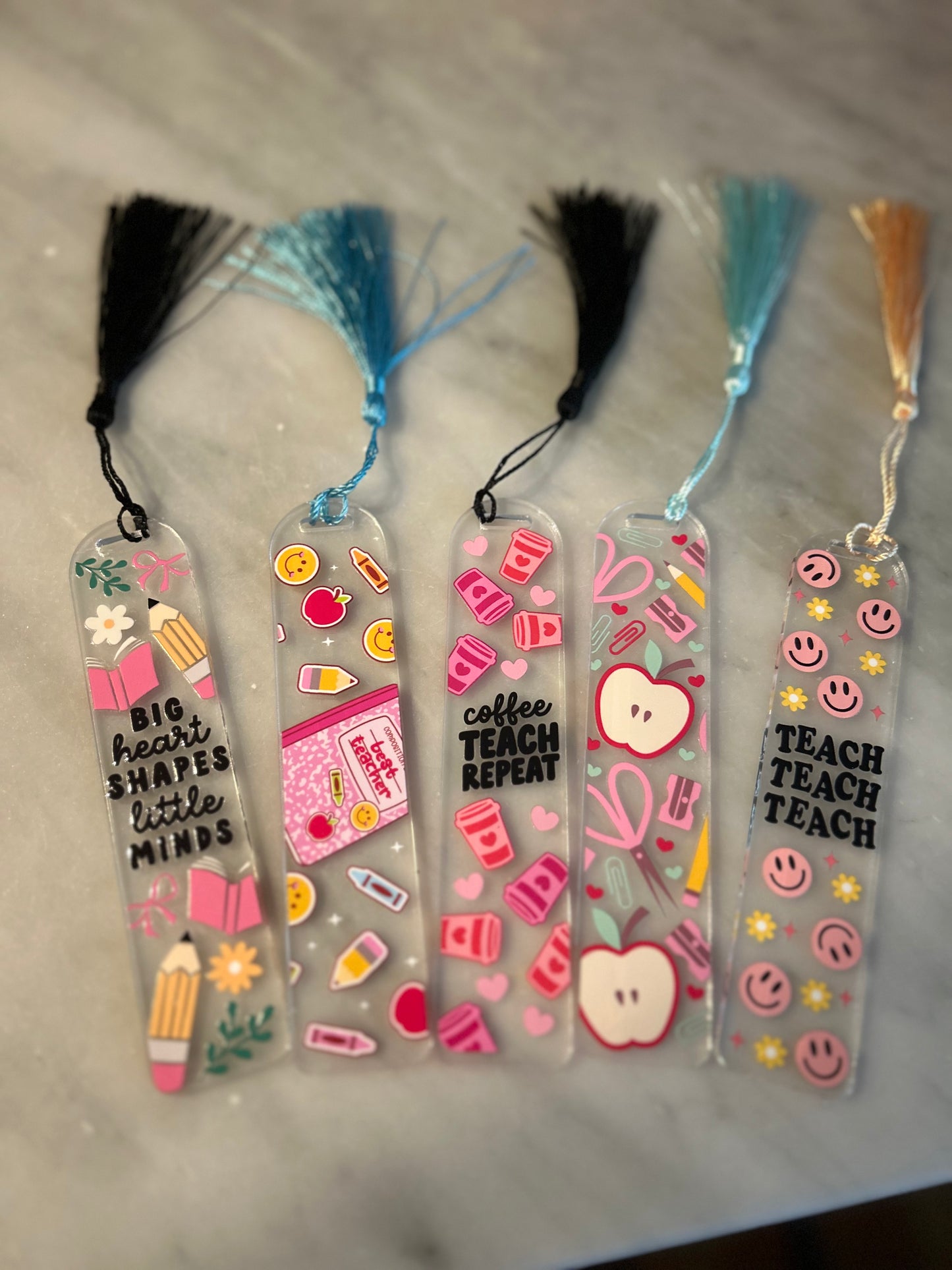 Bookmark - Teach, Teach, Teach with Smiley Face