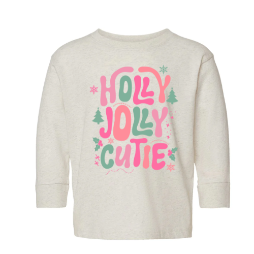 Holly Jolly Cutie Long Sleeve Tee - YOUTH