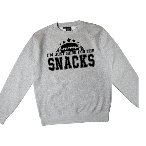 Here for the Snacks SWEATER with BLACK GRAPHIC