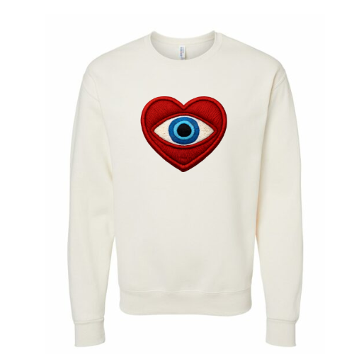 Evil Eye Heart Sweater - ADULT