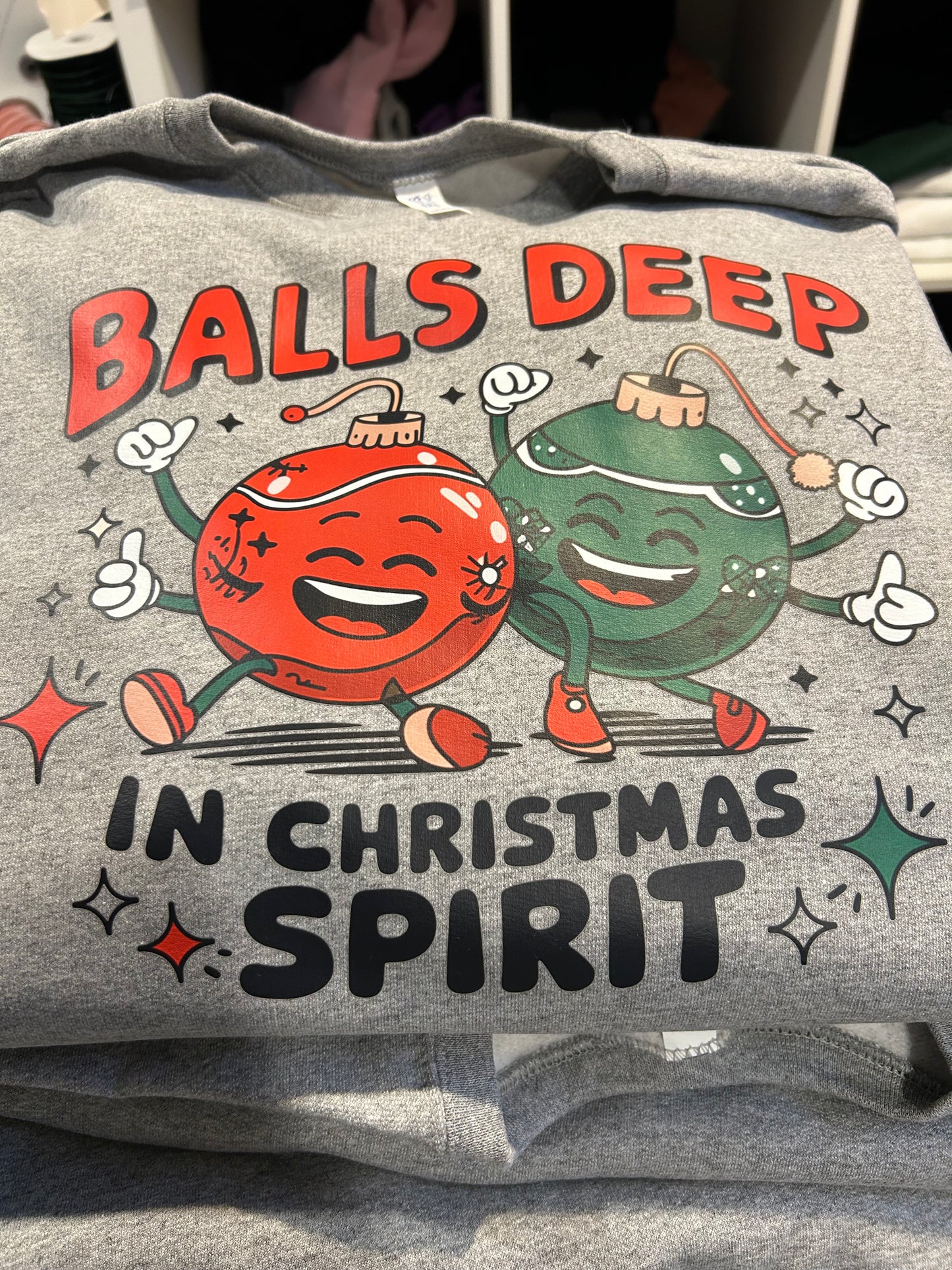 Balls Deep In Christmas Spirit - ADULT Sweater