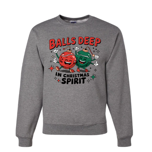 Balls Deep In Christmas Spirit - ADULT Sweater