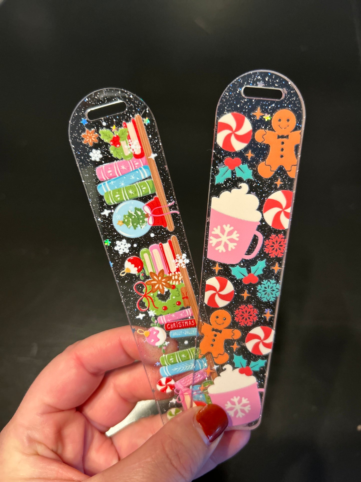 Glitter Holiday Bookmark