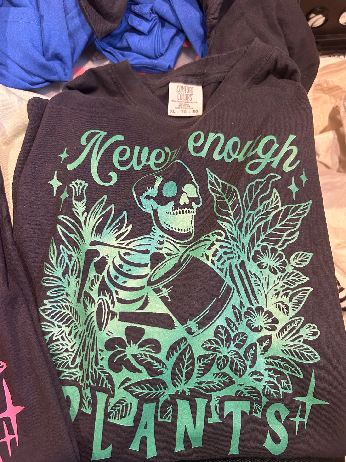Never Enough Plants with Skeleton T-Shirt