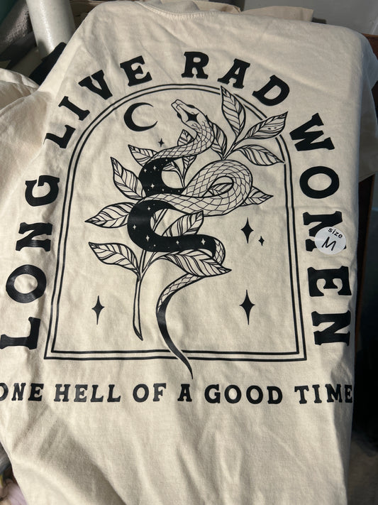 Long Live Rad Women with Snake Graphic T-Shirt