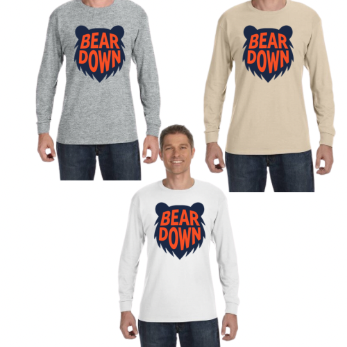 Bear Down Head Long Sleeve T-Shirt - Adult