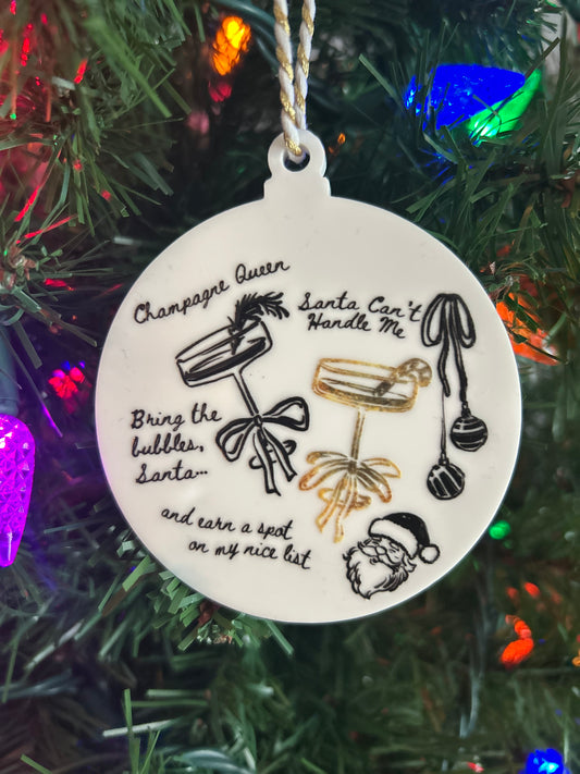 Champagne Queen Ornament