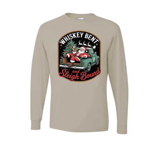 Whiskey Santa - Long Sleeve Tee