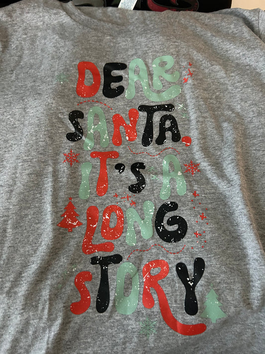 Dear Santa, It’s a long story Long Sleeve T-shirt - YOUTH