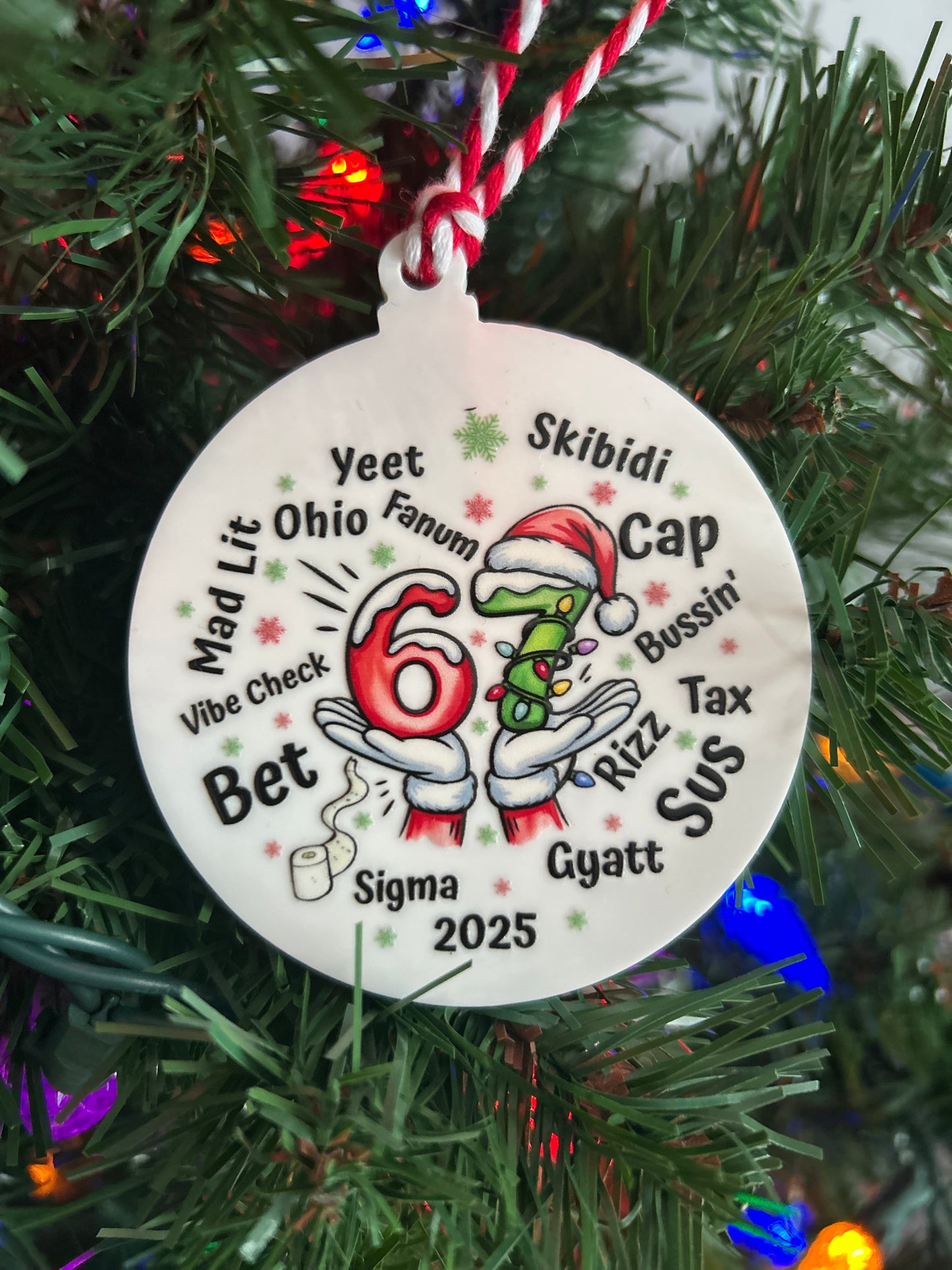 2025 Gen Z Slang Ornament with Date