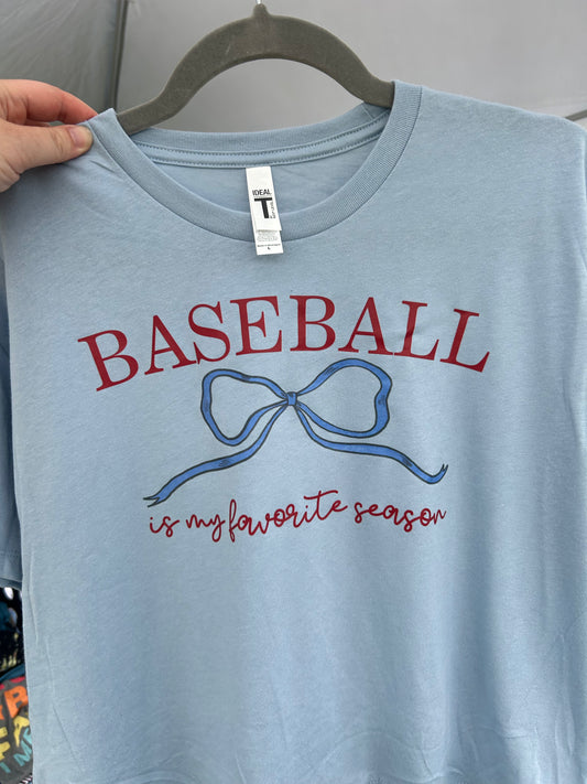 Baseball is My Favorite Season Crop T-Shirt