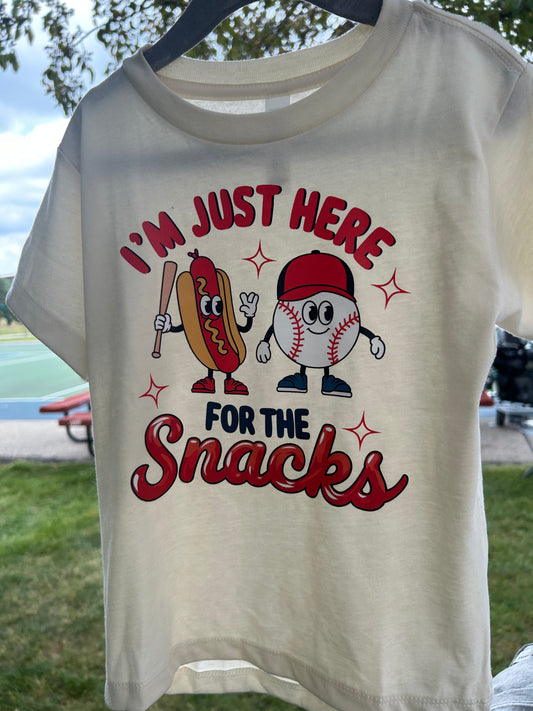 Just Here for the Snacks T-Shirt Youth
